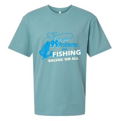 I've Got 99 Problem but Fishing Solves Them All Sueded Cloud Jersey T-Shirt