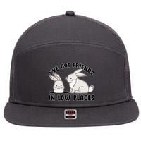 I've Got Friends In Low Places 7 Panel Mesh Trucker Snapback Hat