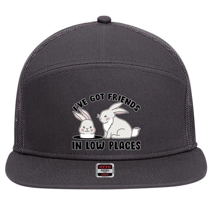 I've Got Friends In Low Places 7 Panel Mesh Trucker Snapback Hat