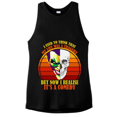 I've Realized My Life Isn't A Tragedy It's A Comedy Ladies PosiCharge Tri-Blend Wicking Tank