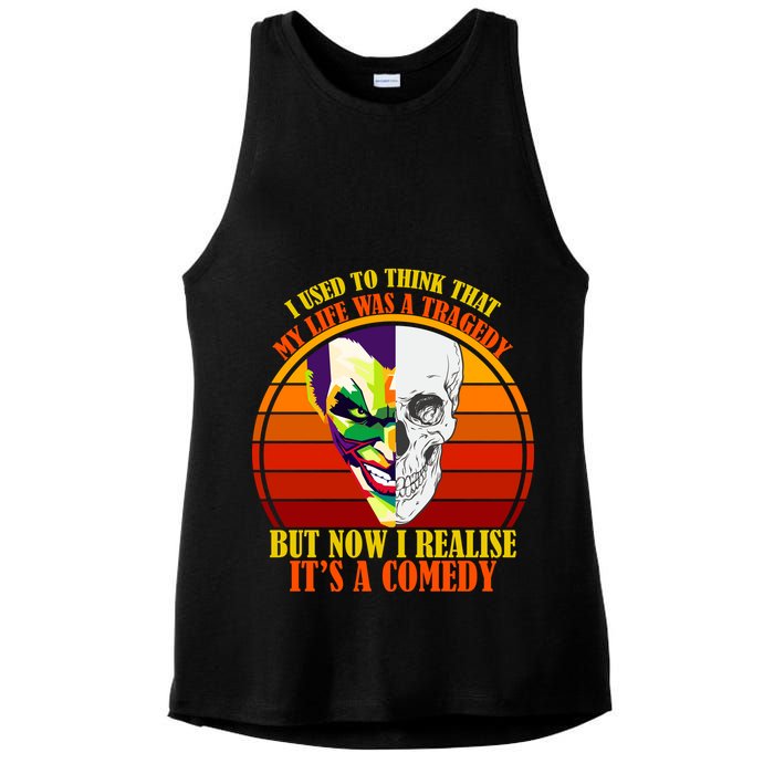 I've Realized My Life Isn't A Tragedy It's A Comedy Ladies PosiCharge Tri-Blend Wicking Tank