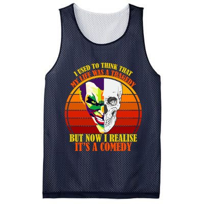 I've Realized My Life Isn't A Tragedy It's A Comedy Mesh Reversible Basketball Jersey Tank