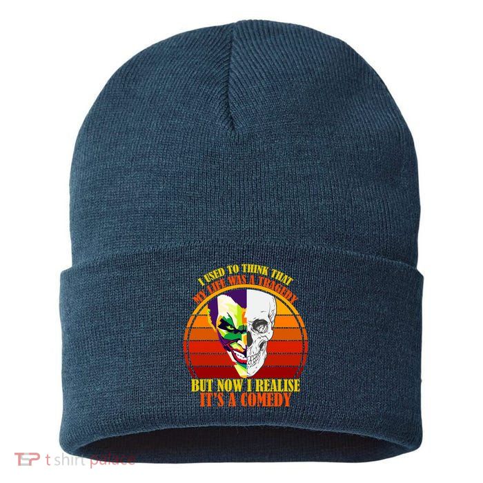 I've Realized My Life Isn't A Tragedy It's A Comedy Sustainable Knit Beanie