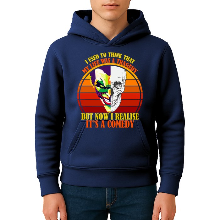 I've Realized My Life Isn't A Tragedy It's A Comedy Kids Hoodie