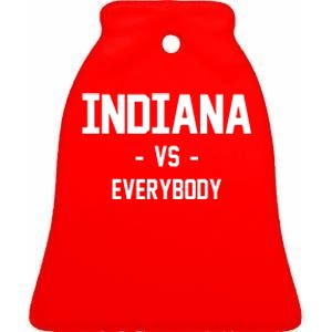 Indiana Vs Everybody Ceramic Bell Ornament