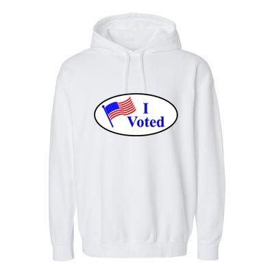 I Voted Election Voting Graphic Garment-Dyed Fleece Hoodie