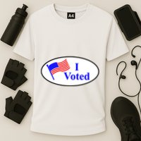 I Voted Election Voting Graphic Cooling Performance Crew T-Shirt