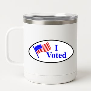 I Voted Election Voting Graphic 12 oz Stainless Steel Tumbler Cup