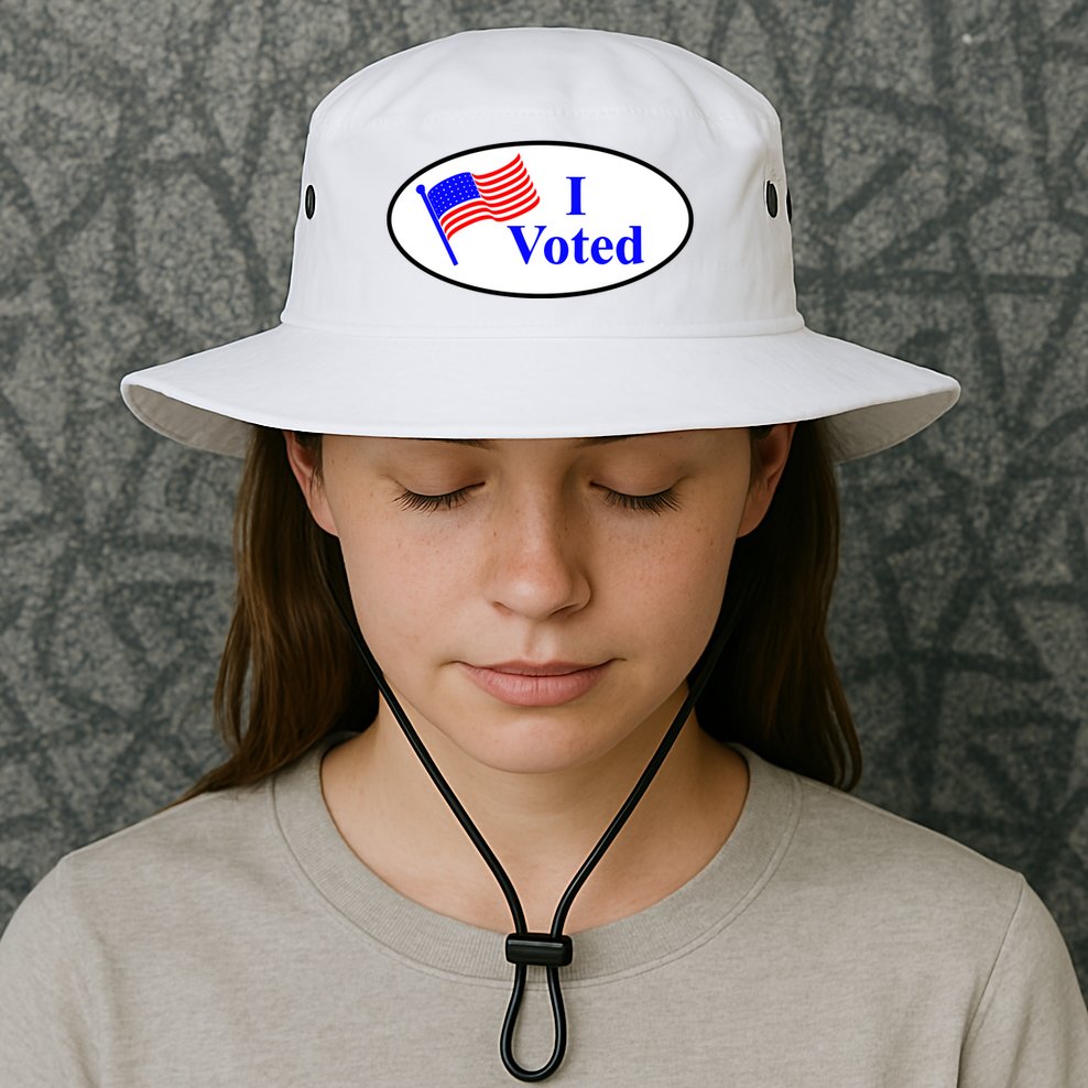 I Voted Election Voting Graphic Bucket Hat