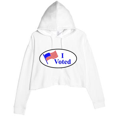 I Voted Election Voting Graphic Crop Fleece Hoodie