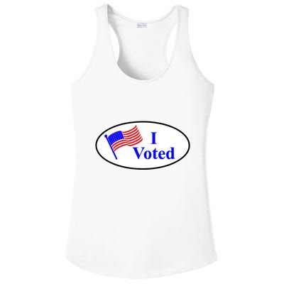 I Voted Election Voting Graphic Ladies PosiCharge Competitor Racerback Tank