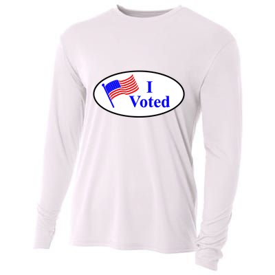 I Voted Election Voting Graphic Cooling Performance Long Sleeve Crew
