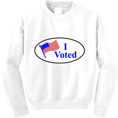 I Voted Election Voting Graphic Kids Sweatshirt