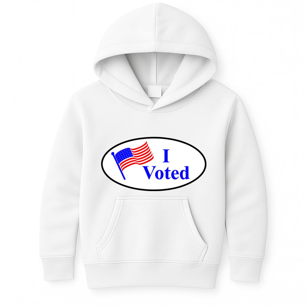 I Voted Election Voting Graphic Kids Hoodie