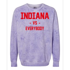 Indiana Vs Everybody (Red) Colorblast Crewneck Sweatshirt