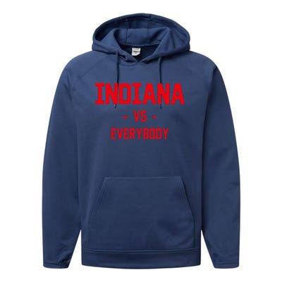 Indiana Vs Everybody (Red) Performance Fleece Hoodie