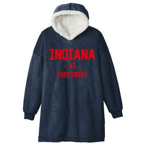 Indiana Vs Everybody (Red) Hooded Wearable Blanket