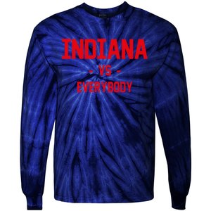 Indiana Vs Everybody (Red) Tie-Dye Long Sleeve Shirt