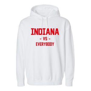 Indiana Vs Everybody (Red) Garment-Dyed Fleece Hoodie