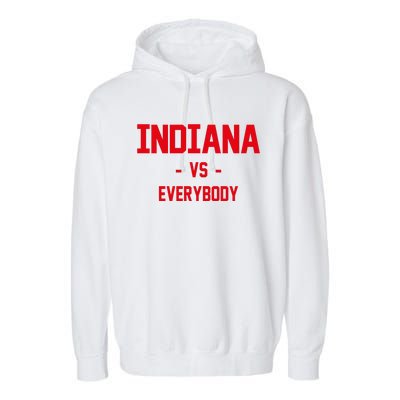 Indiana Vs Everybody (Red) Garment-Dyed Fleece Hoodie