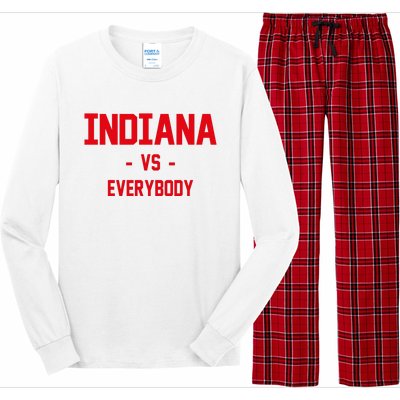 Indiana Vs Everybody (Red) Long Sleeve Pajama Set