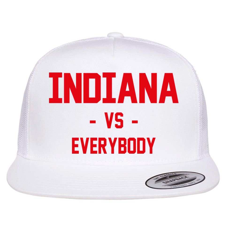 Indiana Vs Everybody (Red) Flat Bill Trucker Hat