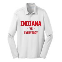 Indiana Vs Everybody (Red) Silk Touch Performance Long Sleeve Polo