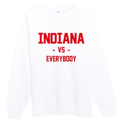 Indiana Vs Everybody (Red) Premium Crewneck Sweatshirt