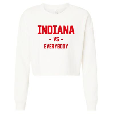 Indiana Vs Everybody (Red) Cropped Pullover Crew