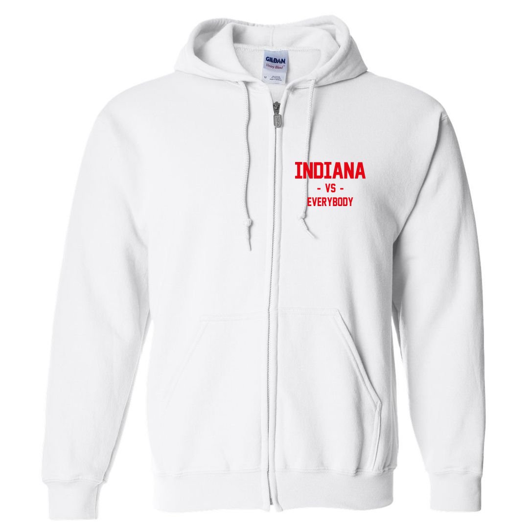 Indiana Vs Everybody (Red) Full Zip Hoodie