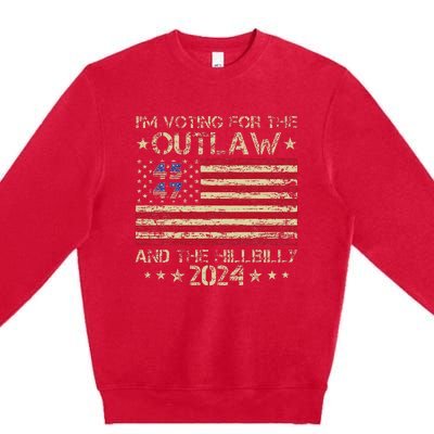 IM Voting For The Outlaw And The Hillbilly Premium Crewneck Sweatshirt