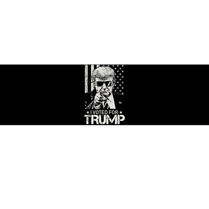 I Voted For Trump USA Flag Patriots Vintage Retro Bumper Sticker