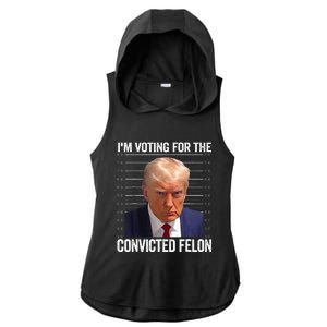 IM Voting For The Convicted Felon Funny Pro 2024 Ladies PosiCharge Tri-Blend Wicking Draft Hoodie Tank