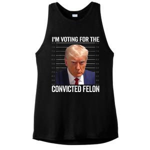 IM Voting For The Convicted Felon Funny Pro 2024 Ladies PosiCharge Tri-Blend Wicking Tank