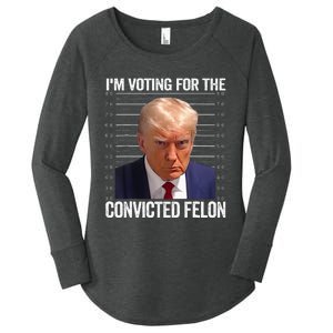 IM Voting For The Convicted Felon Funny Pro 2024 Women's Perfect Tri Tunic Long Sleeve Shirt