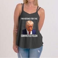 IM Voting For The Convicted Felon Funny Pro 2024 Women's Strappy Tank