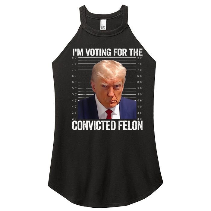 IM Voting For The Convicted Felon Funny Pro 2024 Women's Perfect Tri Rocker Tank