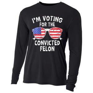 IM Voting For The Convicted Felon Funny Pro 2024 Cooling Performance Long Sleeve Crew