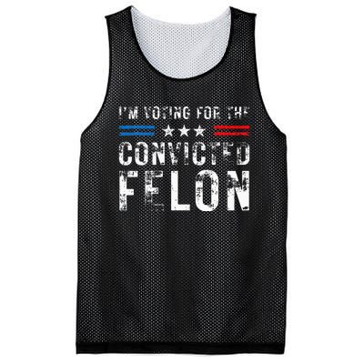 IM Voting For The Convicted Felon Funny Pro 2024 Mesh Reversible Basketball Jersey Tank