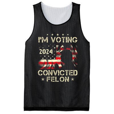 IM Voting For A Felon In 2024 Us Flag Convicted Felon Mesh Reversible Basketball Jersey Tank