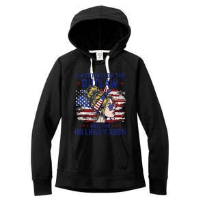 IM Voting For The Outlaw And The Hillbilly 2024 Us Flag Gift Women's Fleece Hoodie