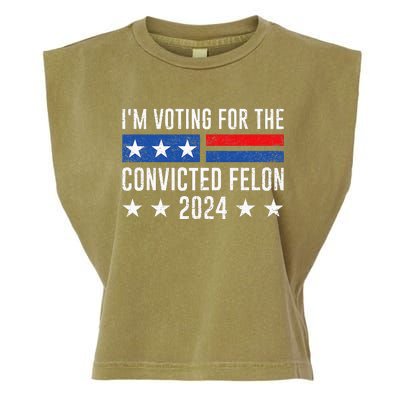 IM Voting Felon 2024 Voting For Felon Convicted Felon Garment-Dyed Women's Muscle Tee