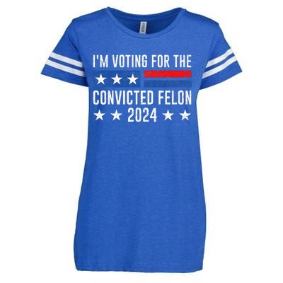 IM Voting Felon 2024 Voting For Felon Convicted Felon Enza Ladies Jersey Football T-Shirt