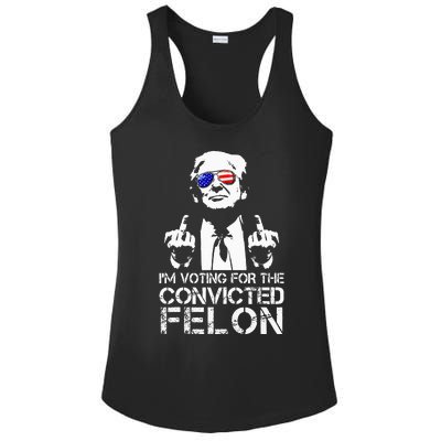 IM Voting For The Convicted Felon Funny Pro Trump 2024 Ladies PosiCharge Competitor Racerback Tank