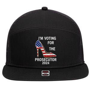 I’M Voting For The Prosecutor High Heel Stilettos Us Flag 7 Panel Mesh Trucker Snapback Hat