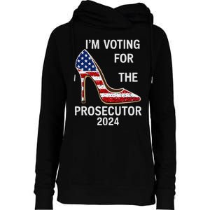 I’M Voting For The Prosecutor High Heel Stilettos Us Flag Womens Funnel Neck Pullover Hood