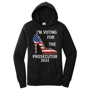 I’M Voting For The Prosecutor High Heel Stilettos Us Flag Women's Pullover Hoodie