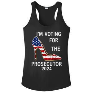 I’M Voting For The Prosecutor High Heel Stilettos Us Flag Ladies PosiCharge Competitor Racerback Tank