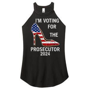 I’M Voting For The Prosecutor High Heel Stilettos Us Flag Women's Perfect Tri Rocker Tank