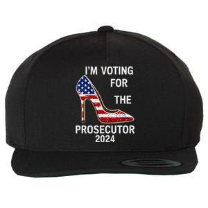 I’M Voting For The Prosecutor High Heel Stilettos Us Flag Wool Snapback Cap